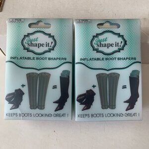 Just Shape it!  Inflatable Boot Shapers 2 Pairs / Aqua Dot color   NEW